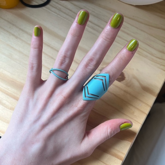 Tiffany Blue Ring Set - Picture 1 of 6